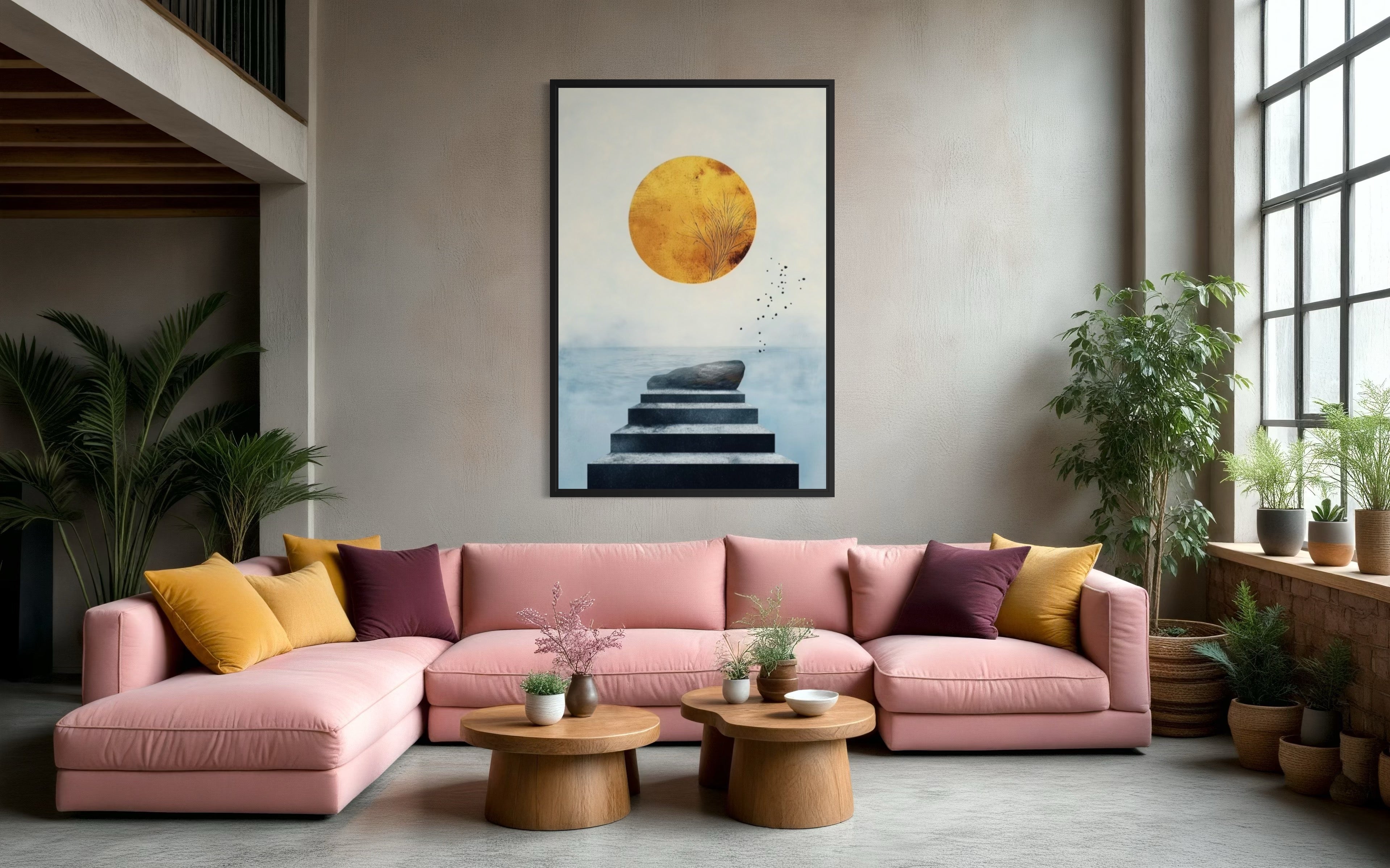 Canvas Yellow Sun